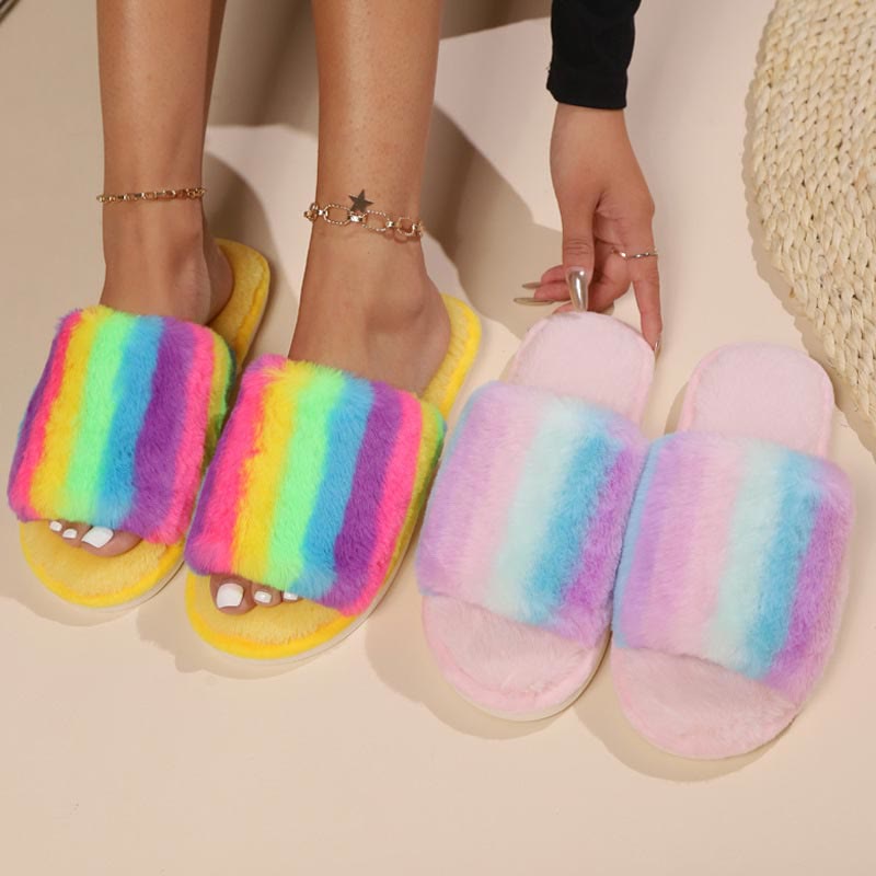 Chaussons arc-en-ciel grande taille