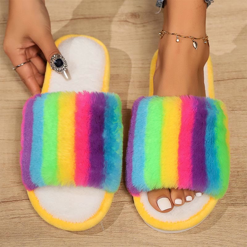Chaussons arc-en-ciel grande taille