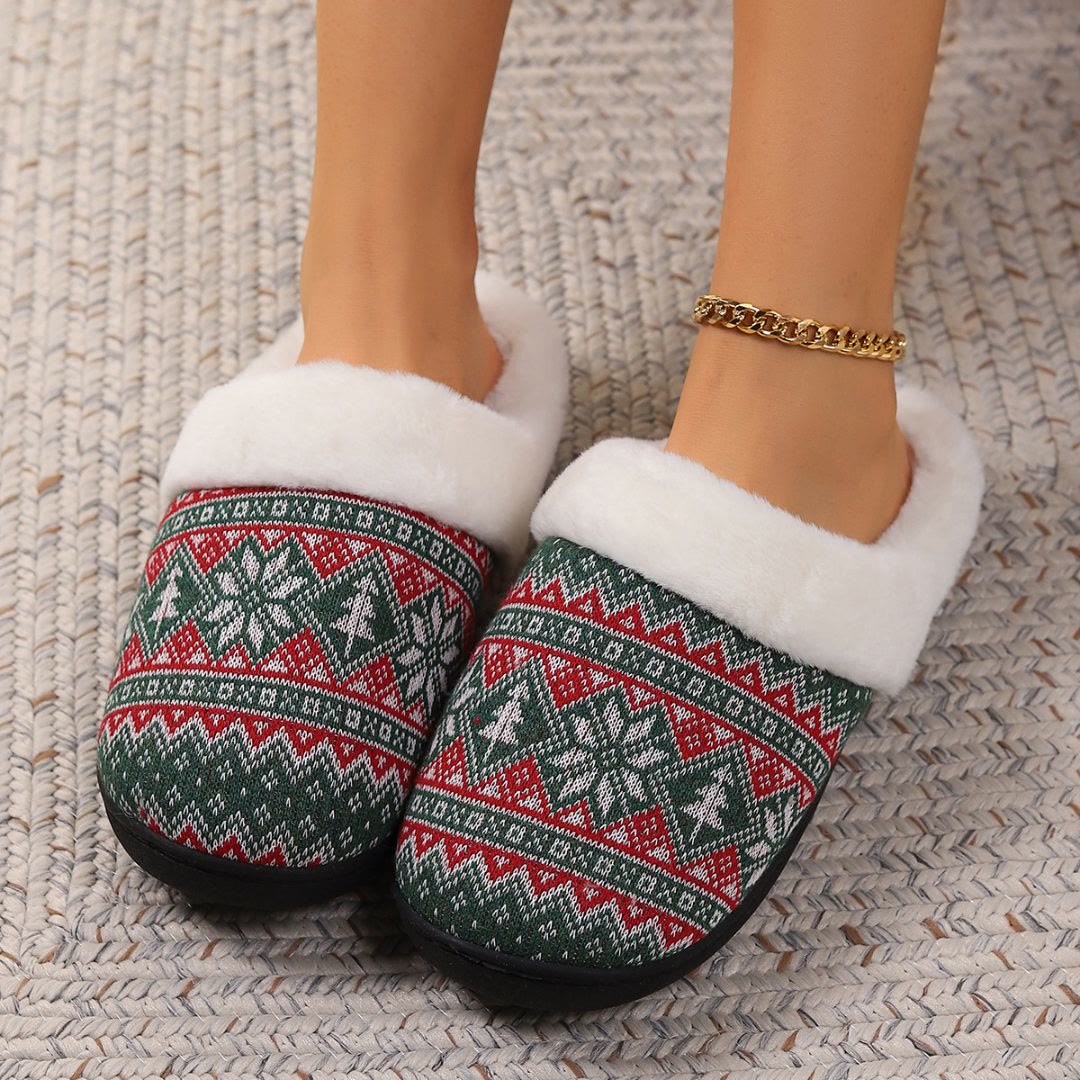 Chaussons flocon de neige verts grande taille - Vert - EU42-43 (US8.5-9) - image 2