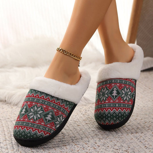 Chaussons flocon de neige verts grande taille - image 0