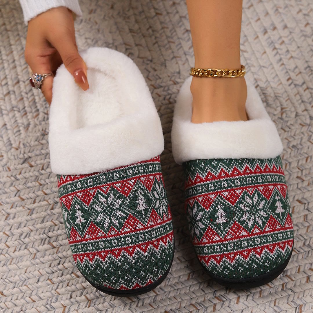 Chaussons flocon de neige verts grande taille - image 3
