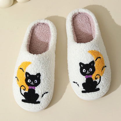 Chaussons chat lune grande taille - Blanc - EU43-44 (US9-10) - image 6