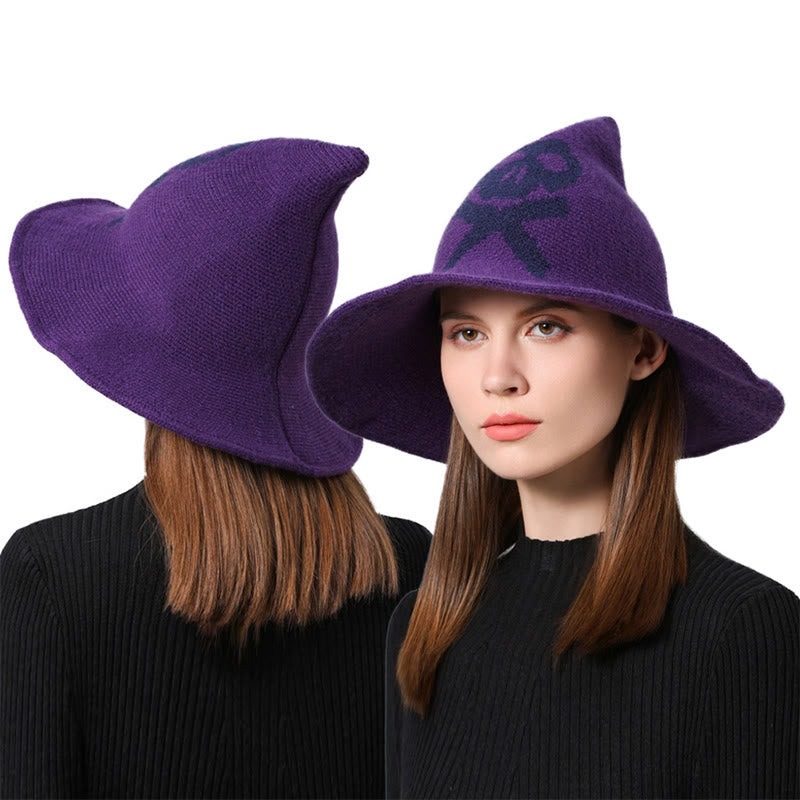 Chapeau de sorcière crâne empoisonné d'Halloween - Violet - Taille unique - image 4