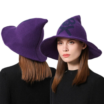 Chapeau de sorcière crâne empoisonné d'Halloween - Violet - Taille unique - image 4