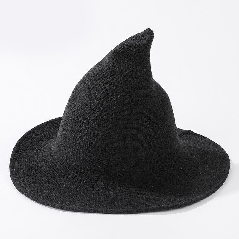 Chapeau de sorcière de couleur unie pour Halloween - Noir - Taille unique - image 6
