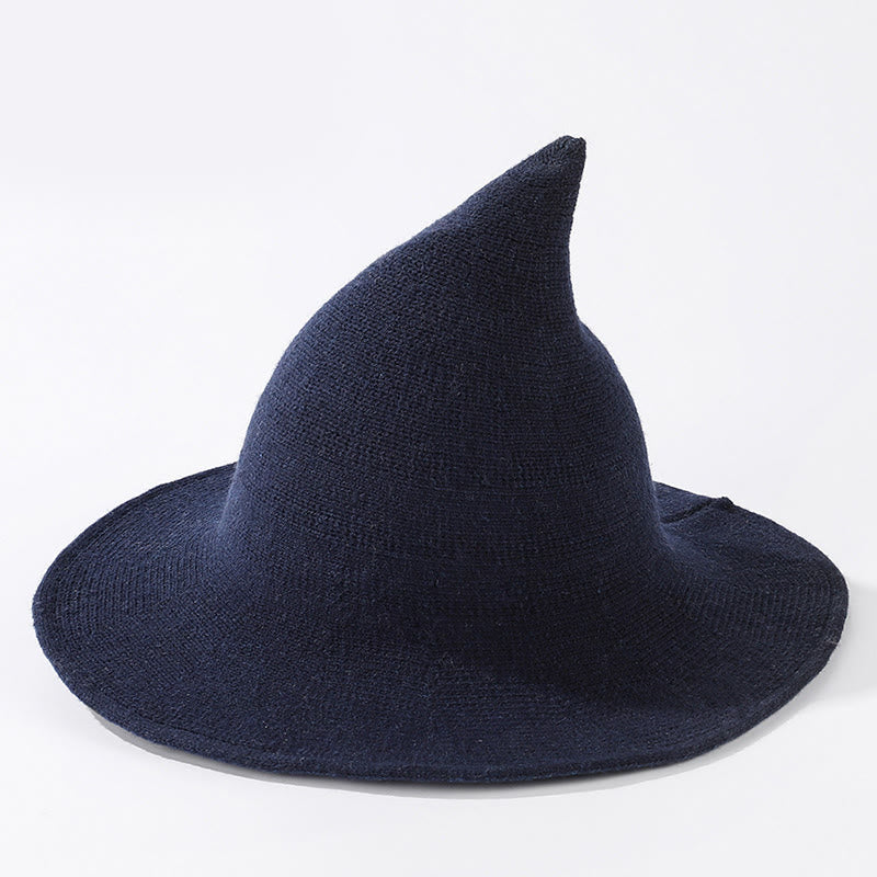 Chapeau de sorcière de couleur unie pour Halloween - Bleu marine - Taille unique - image 4