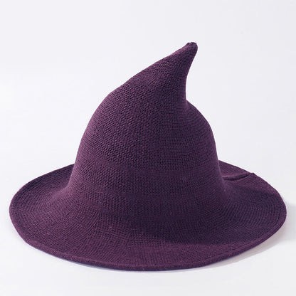Chapeau de sorcière de couleur unie pour Halloween - Violet - Taille unique - image 7