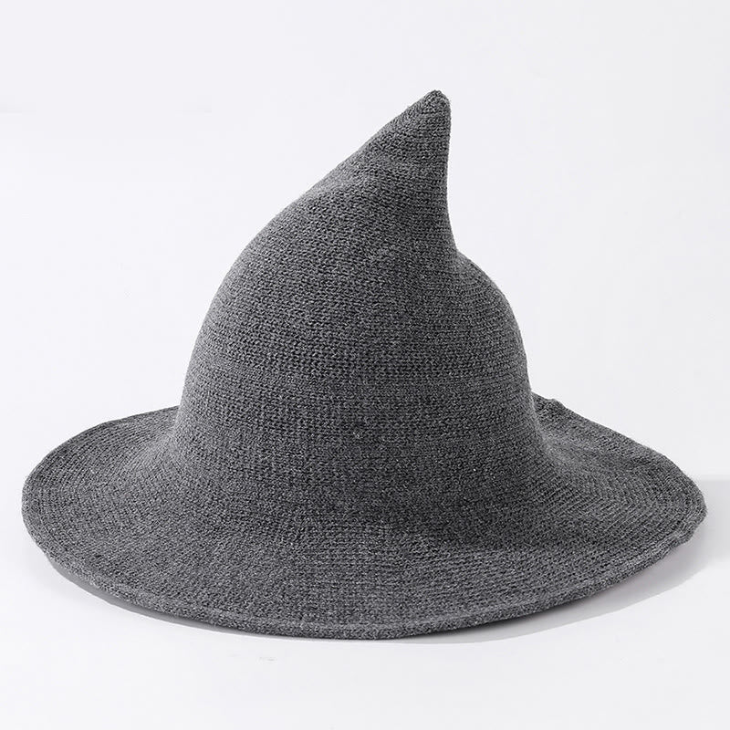 Chapeau de sorcière de couleur unie pour Halloween - Gris foncé - Taille unique - image 12