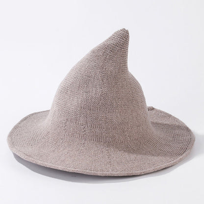 Chapeau de sorcière de couleur unie pour Halloween - Kaki - Taille unique - image 9