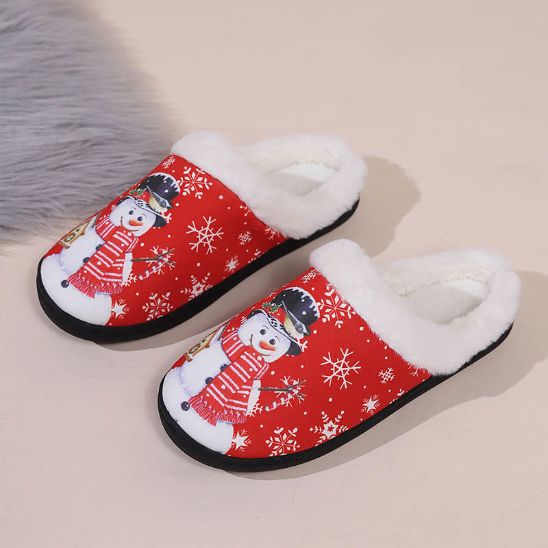 Chaussons de Noël bonhomme de neige grande taille - Rouge - EU43-44 (US9-10) - image 1