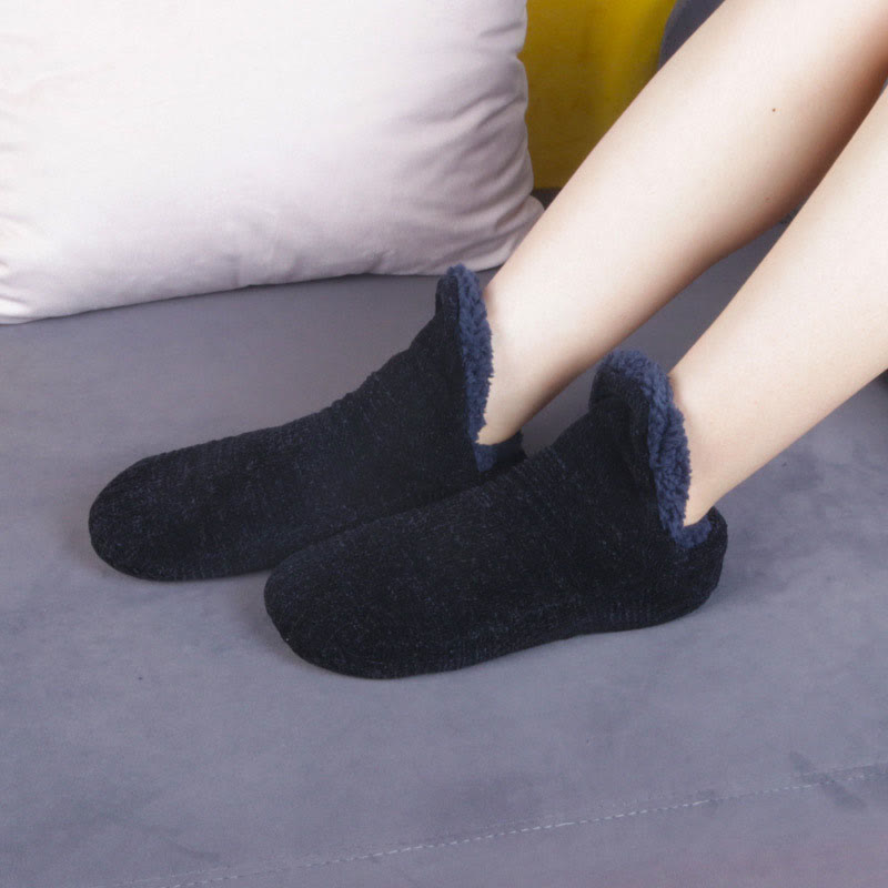 Chaussons-chaussettes grande taille pour dormir à la maison - Noir - EU43-45 (US9-11) - image 6