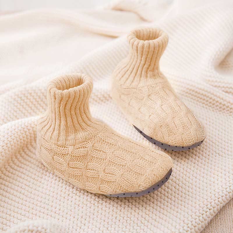 Chaussons-chaussettes épais et doux pour la peau, grande taille - Abricot - EU42-43 (US8.5-9) - image 4