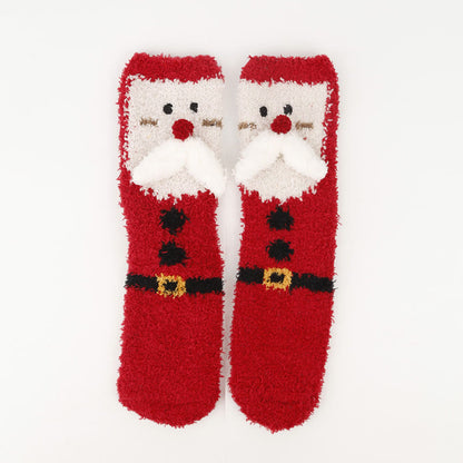 Chaussettes de Noël chaudes en polaire corail (3 paires) - image 6