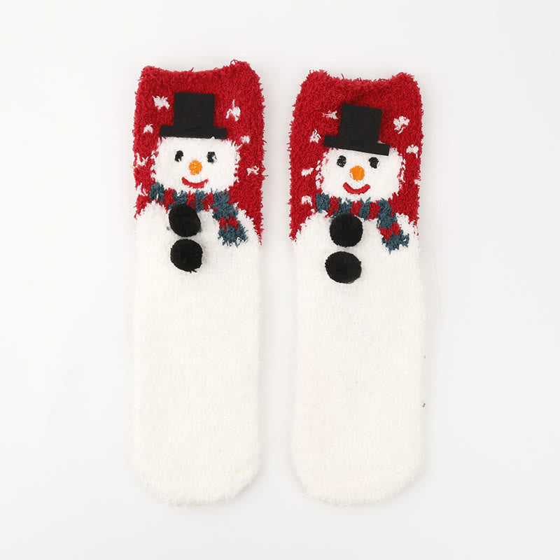 Chaussettes de Noël en polaire corail grande taille (3 paires) - image 5