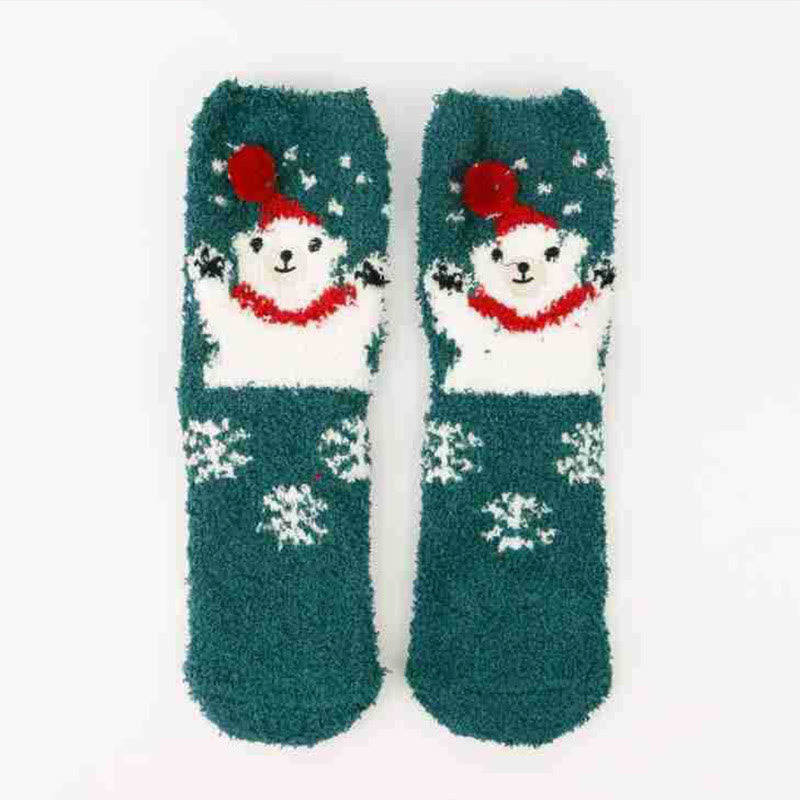 Chaussettes de Noël en polaire corail grande taille (3 paires) - image 8