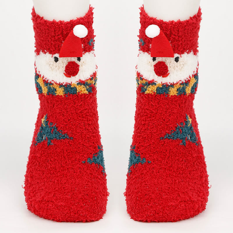 Chaussettes de Noël en polaire corail grande taille (3 paires) - image 2