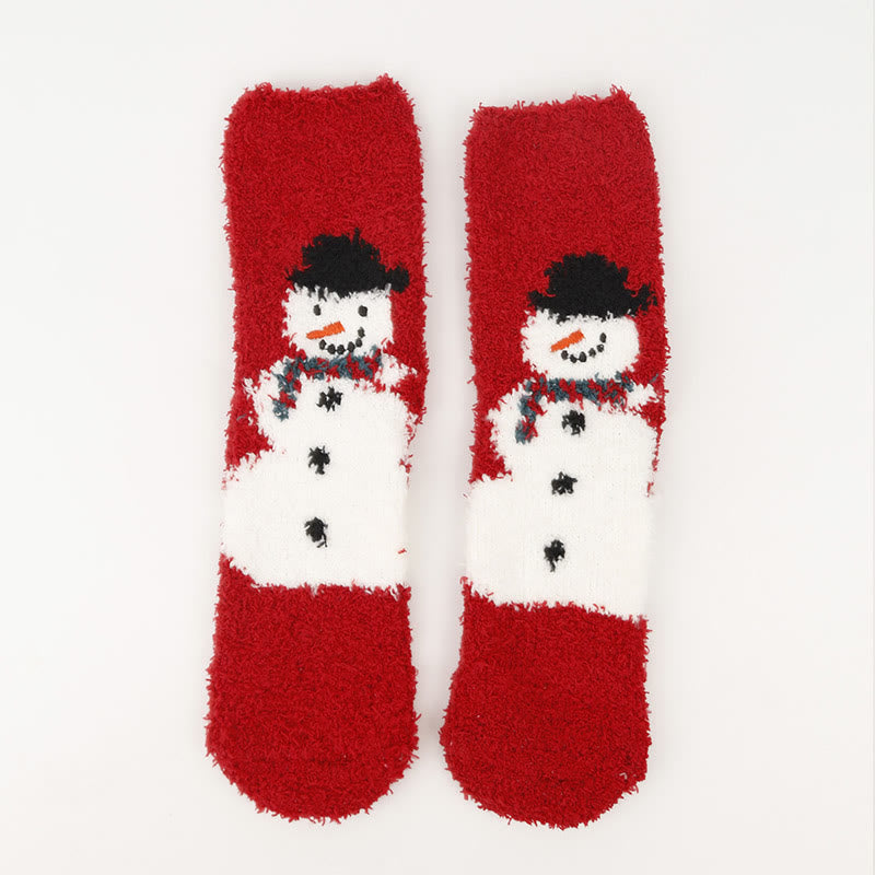 Chaussettes de Noël chaudes en polaire corail (3 paires) - image 8