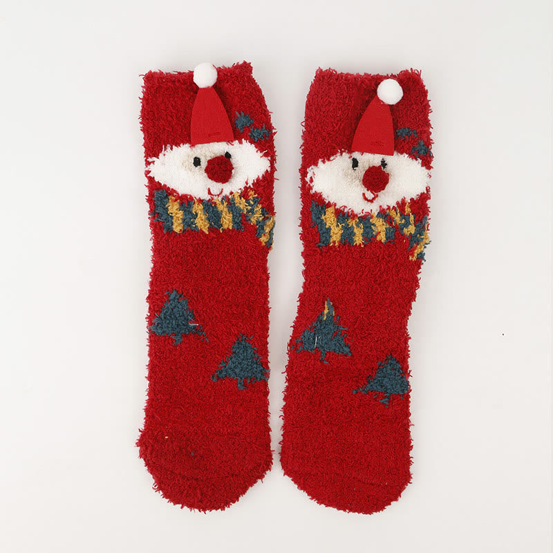 Chaussettes de Noël en polaire corail grande taille (3 paires) - image 14
