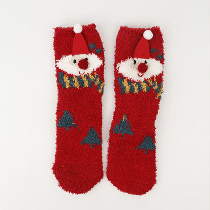 Chaussettes de Noël en polaire corail grande taille (3 paires) - image 14