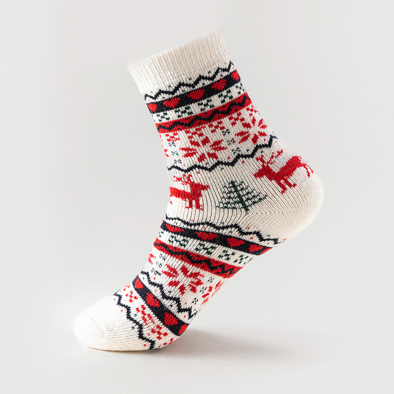 Chaussettes de Noël à motif flocon de neige (6 paires) - image 2