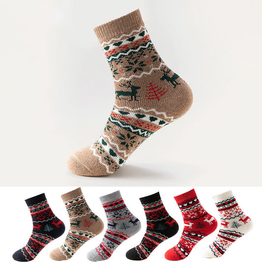 Chaussettes de Noël à motif flocon de neige (6 paires) - Multicolore - EU37-40 (US4-7) - image 1