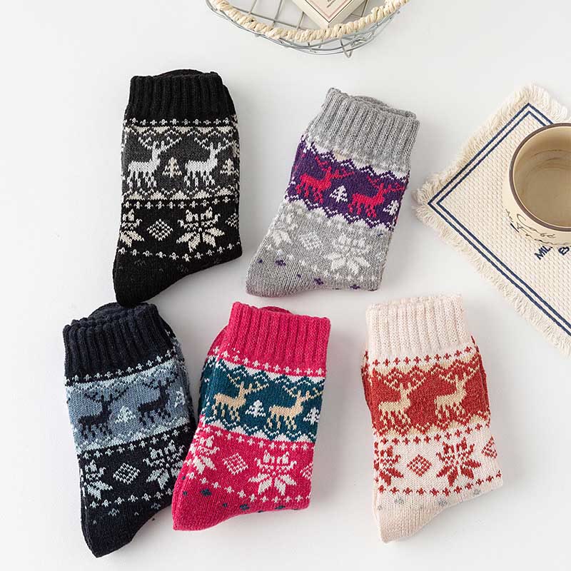 Chaussettes de Noël série Elk Quarter (5 paires) - image 2