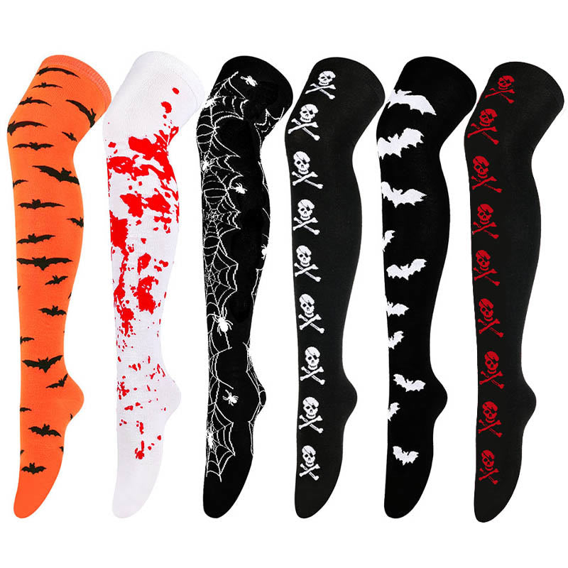 Chaussettes hautes d'Halloween (6 paires) - Multicolore - EU37-40 (US4-7) - image 1