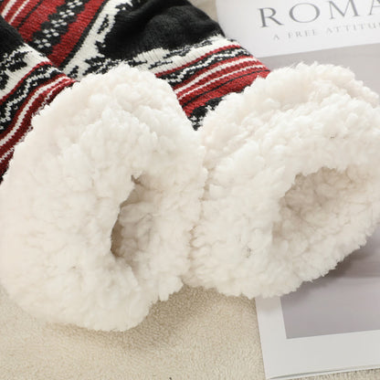 Chaussettes pantoufles assorties à motif flocon de neige grande taille (2 paires) - image 8