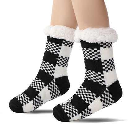 Chaussons-chaussettes à grille grande taille - Noir - EU37-42 (US4-8.5) - image 1