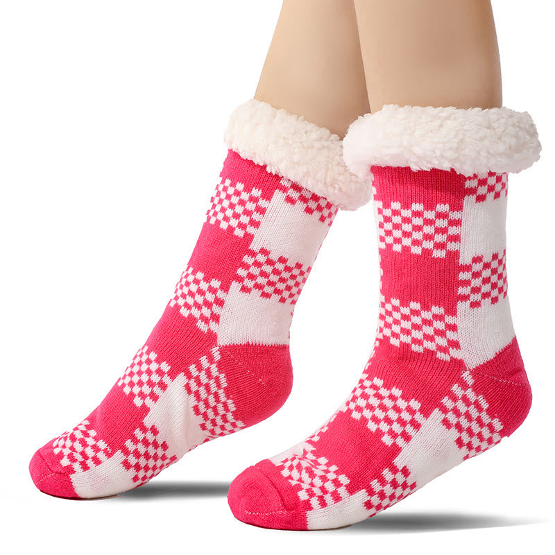 Chaussons-chaussettes à grille grande taille - Fuchsia - EU37-42 (US4-8.5) - image 6