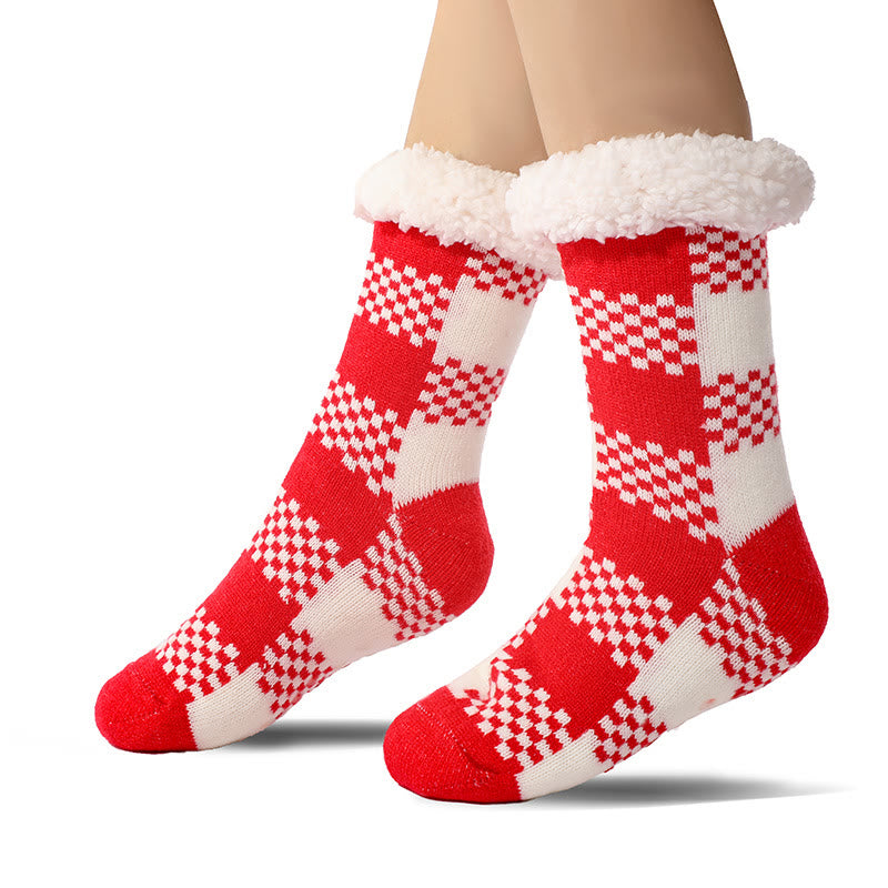Chaussons-chaussettes à grille grande taille - Rouge - EU37-42 (US4-8.5) - image 5
