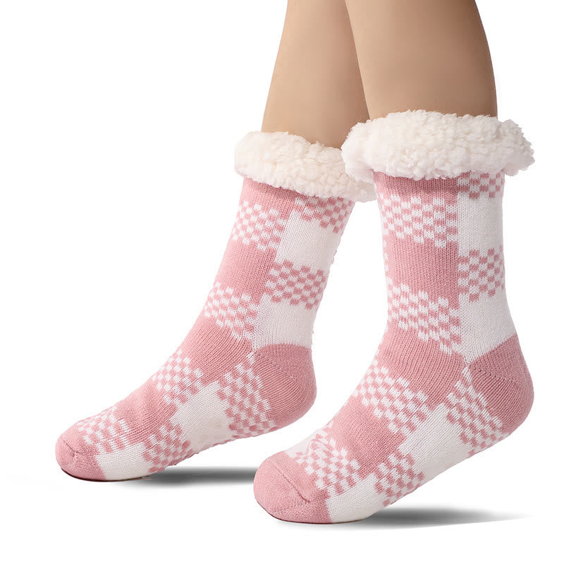 Chaussons-chaussettes à grille grande taille - Rose - EU37-42 (US4-8.5) - image 2