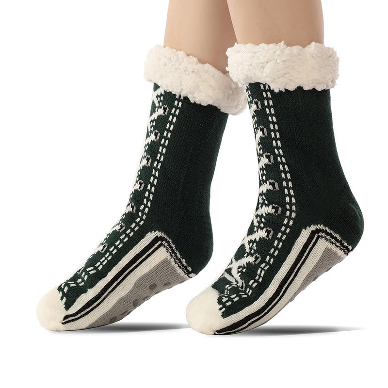 Chaussons-chaussettes à lacets 3D - Noir - EU37-40 (US4-7) - image 1
