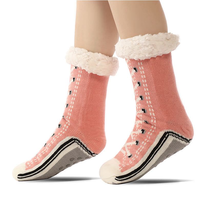 Chaussons-chaussettes à lacets 3D - Rose - EU37-40 (US4-7) - image 6
