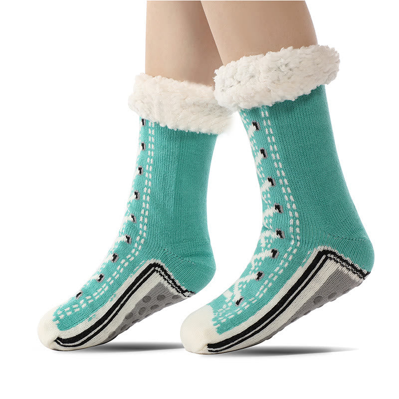 Chaussons-chaussettes à lacets 3D - Lac Bleu - EU37-40 (US4-7) - image 4
