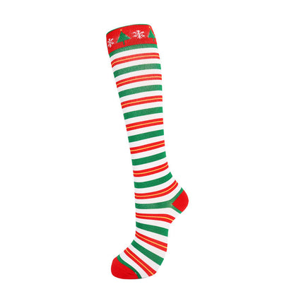Chaussettes de compression à motif mignon de Noël (6 paires) - image 6