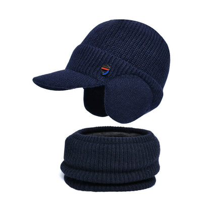 Ensemble 2 en 1 : cache-oreilles, bonnet, écharpe et bonnet - Bleu marine - Taille unique - image 12