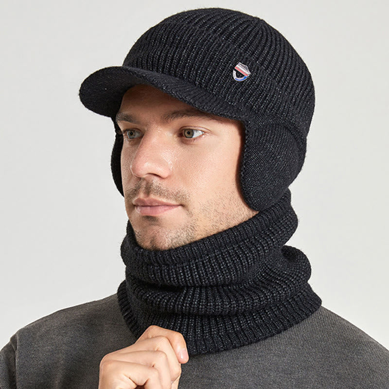 Ensemble 2 en 1 : cache-oreilles, bonnet, écharpe et bonnet