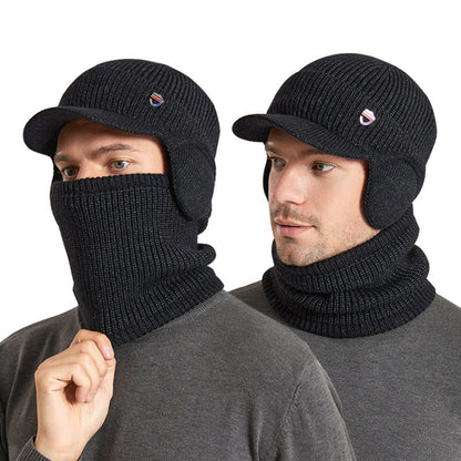 Ensemble 2 en 1 : cache-oreilles, bonnet, écharpe et bonnet