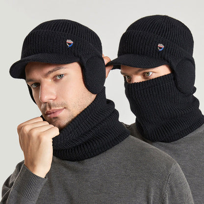 Ensemble 2 en 1 : cache-oreilles, bonnet, écharpe et bonnet - image 1