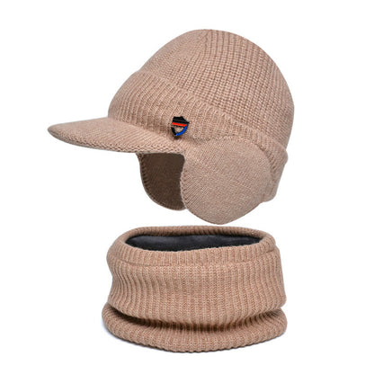 Ensemble 2 en 1 : cache-oreilles, bonnet, écharpe et bonnet - Kaki - Taille unique - image 8