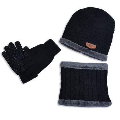 Ensemble 3 en 1 de gants chauds d'hiver, bonnet et écharpe