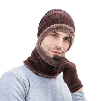 Ensemble 3 en 1 de gants chauds d'hiver, bonnet et écharpe