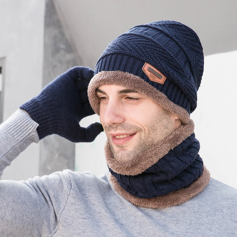 Ensemble 3 en 1 de gants chauds d'hiver, bonnet et écharpe - image 4