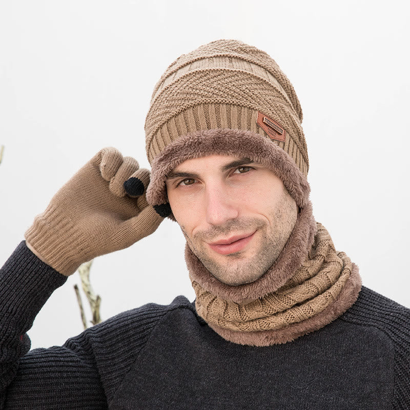 Ensemble 3 en 1 de gants chauds d'hiver, bonnet et écharpe - image 3