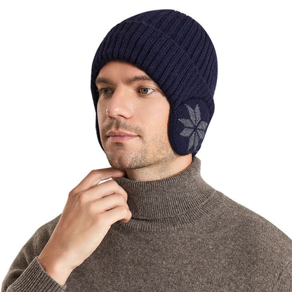 Bonnet cache-oreilles flocon de neige