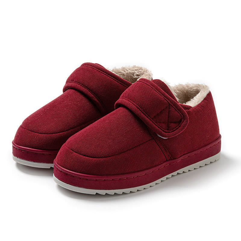 Chaussons d'intérieur d'hiver grande taille - Vin - EU44-45 (US10-11) - image 10