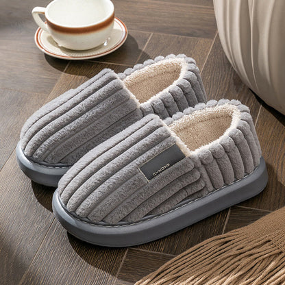 Chaussons d'hiver en peluche grande taille - Gris - EU48-49 (US13-14) - image 13