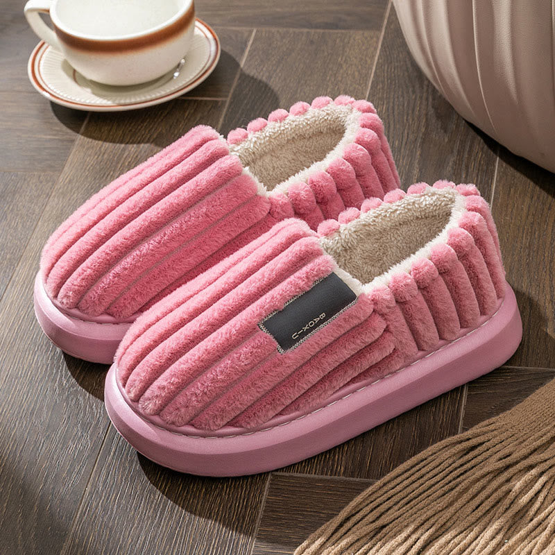 Chaussons d'hiver en peluche grande taille - Fuchsia - EU48-49 (US13-14) - image 14