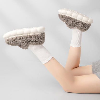 Chaussons à semelle épaisse de couleur unie grande taille - image 3